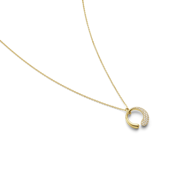 Georg Jensen 18ct Yellow Gold Diamond Mercy Necklace - Image 3