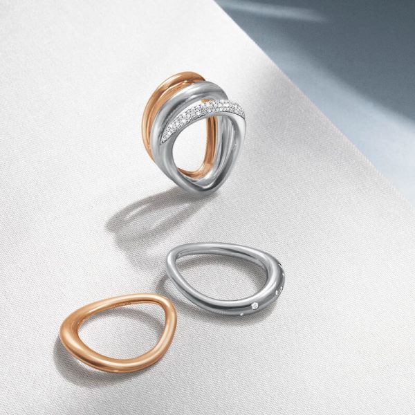 Georg Jensen Sterling Silver Offspring Diamond Ring - Image 4