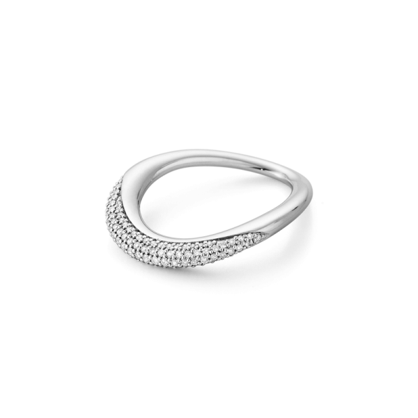 Georg Jensen Sterling Silver Offspring Diamond Ring - Image 2