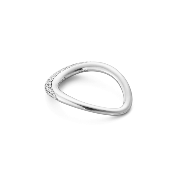 Georg Jensen Sterling Silver Offspring Diamond Ring - Image 3