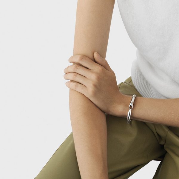 Georg Jensen Sterling Silver Reflect Bangle - Small - Image 2