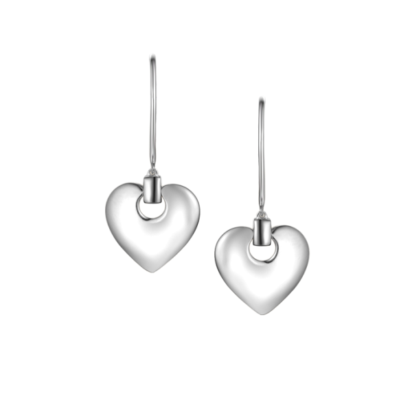 Sterling Silver Heartbeat Earrings