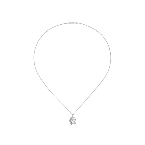 Sterling Silver Cubic Zirconia Bubble Necklace - Image 2