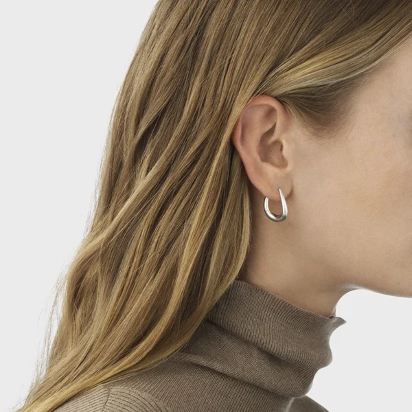 Georg Jensen Sterling Silver Offspring Earrings - Image 2