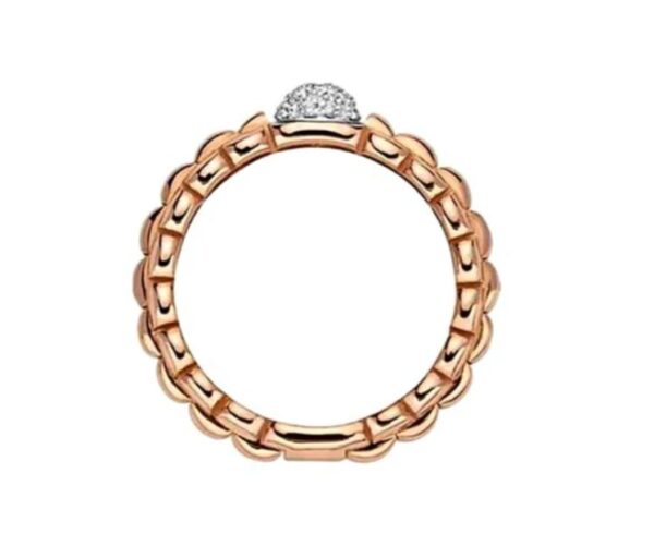 FOPE Eka 18ct Rose Gold & 0.10ct Diamond Ring - Image 2