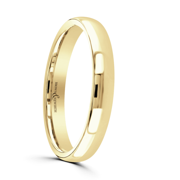 18ct Yellow Gold Wedding Band 3mm