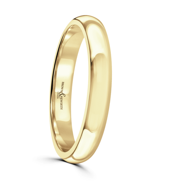 9ct Yellow Gold Wedding Band 3mm