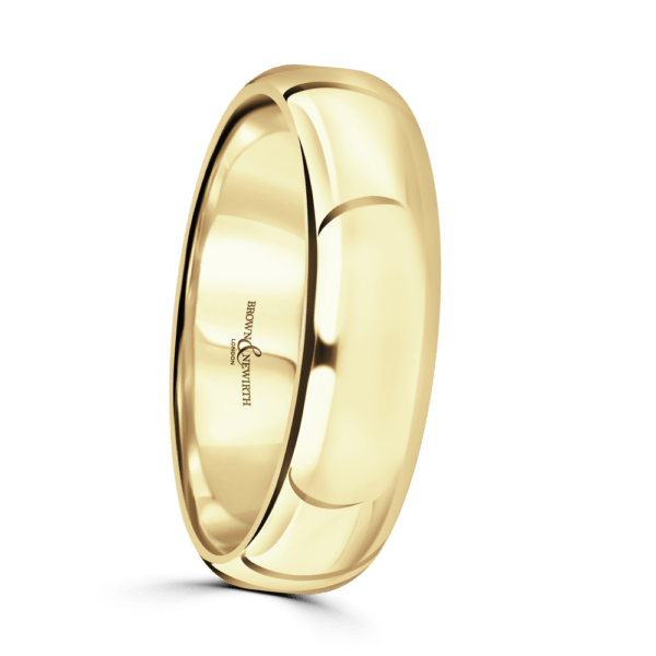 9ct Yellow Gold Wedding Band 6mm