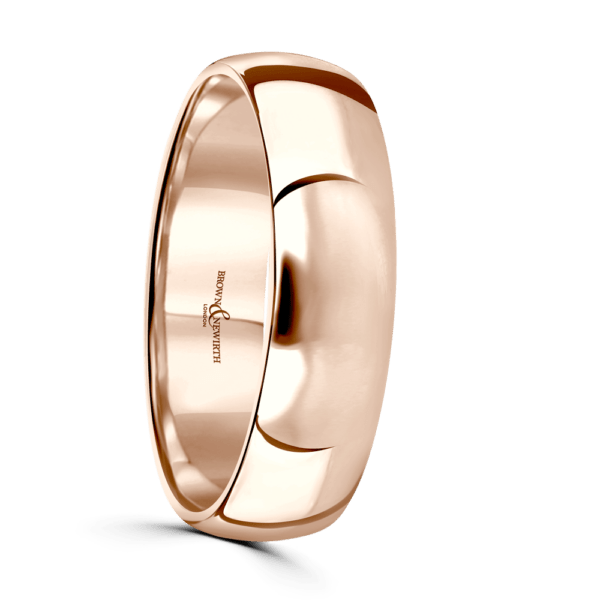 18ct Rose Gold Infinity Wedding Band 6mm