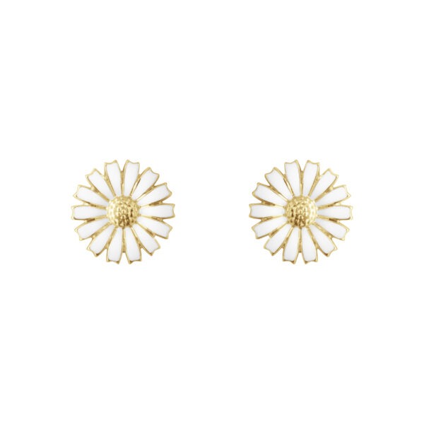 Georg Jensen Sterling Silver Gold Plated Daisy Earrings