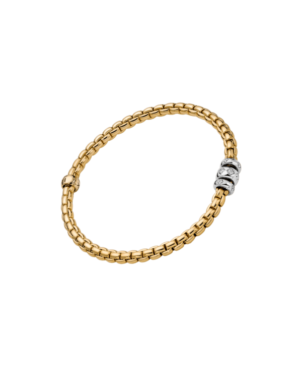 FOPE 18ct Gold Diamond Eka Bracelet