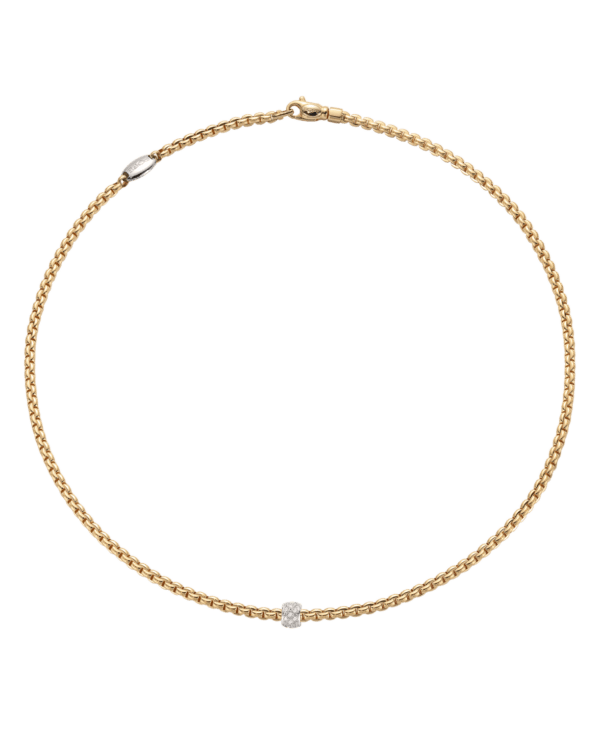 FOPE 18ct Gold Diamond Eka Necklace