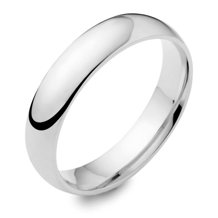 4mm palladium wedding ring
