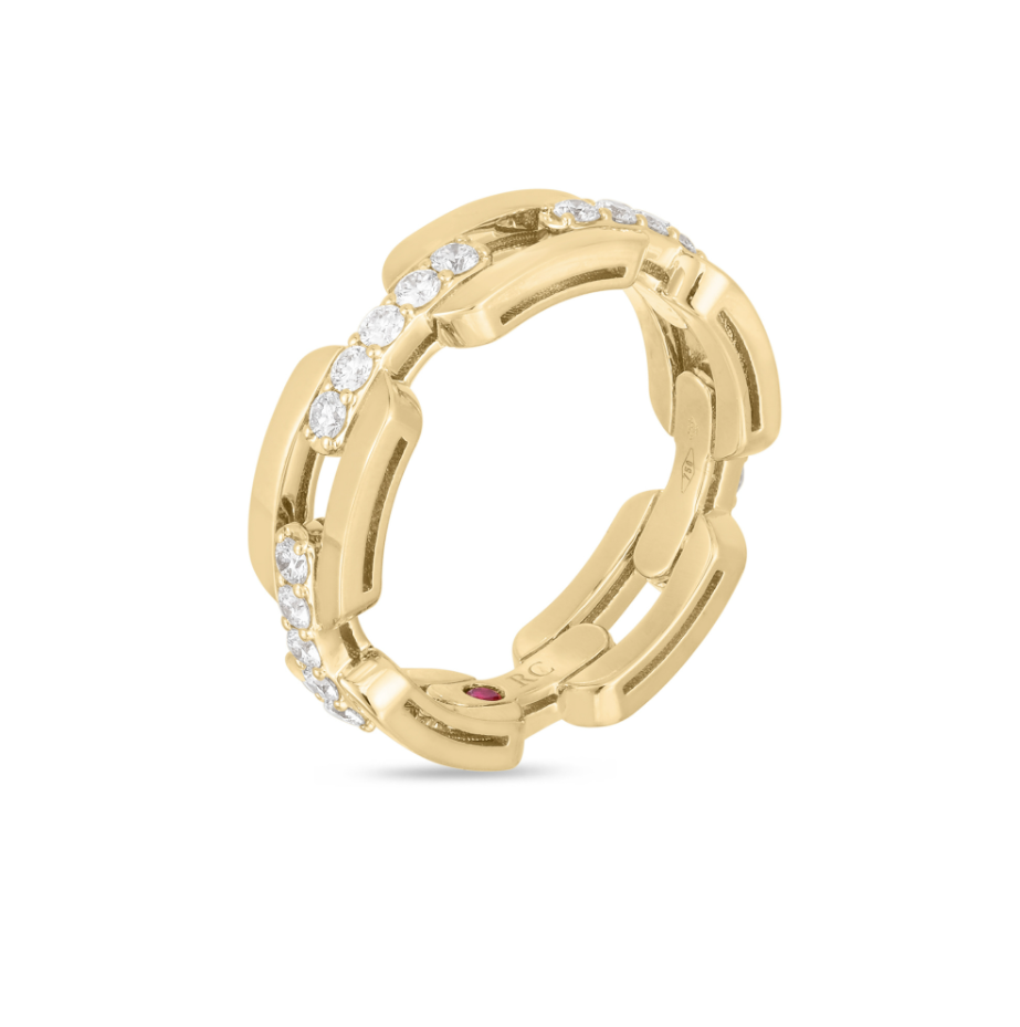 Roberto Coin 18ct Yellow Gold Navarra Diamond Ring - R.L. Austen | R.L ...